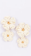 Zia Flower Earrings - Ivory