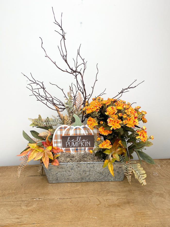 Silk floral mixed pumpkin patch delight centerpiece 27 inch handmade outdoor safe for farmhouse traditional fall home decor from Magnolias Home Decor