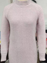 Full Size Turtleneck Raglan Sleeve Sweater Dress Plus Size
