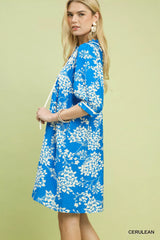 Umgee Floral Babydoll Dress with Pockets