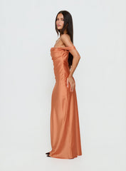 Azura Off The Shoulder Maxi Dress Orange