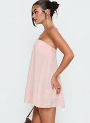 Gypsea Strapless Swing Mini Dress Light Pink