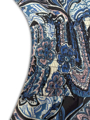 Plus Size Floral V-Neck Cap Sleeve Maxi Dress