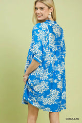Umgee Floral Babydoll Dress with Pockets