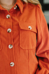 Clever in Corduroy Shirt Dress