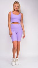 Rylan Mauve Purple Ribbed Activewear Set