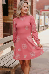 Snowflake Kisses Red Dress