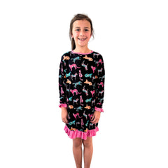 Kids Midnight Roar Bamboo Gown