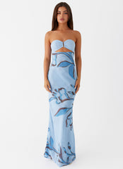 Tropicana Maxi Dress - Blue Floral