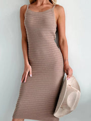 Sleeveless Knit Bodycon Sweater Dress