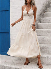 Halter Neck Tiered Dress