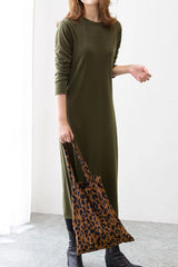 Casual Long Sleeve Midi Dress