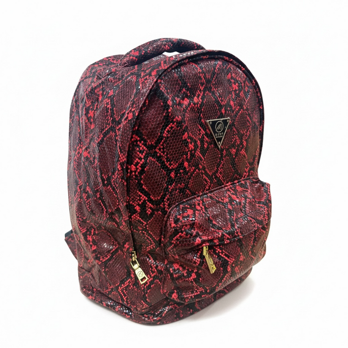 Red Mint Cobra Backpack accessory with adjustable straps and multiple compartments, designed for stylish everyday use.