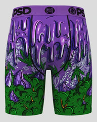 PSD Underwear Purp Nectar boxers, colorful men's accessories with vibrant purple and multi-colored design, casual and comfortable style.