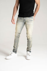 Spark Stretch Basic Denim in Rustic Blue, a pair of stylish SPARK denim jeans showing a fitted design and classic denim texture.